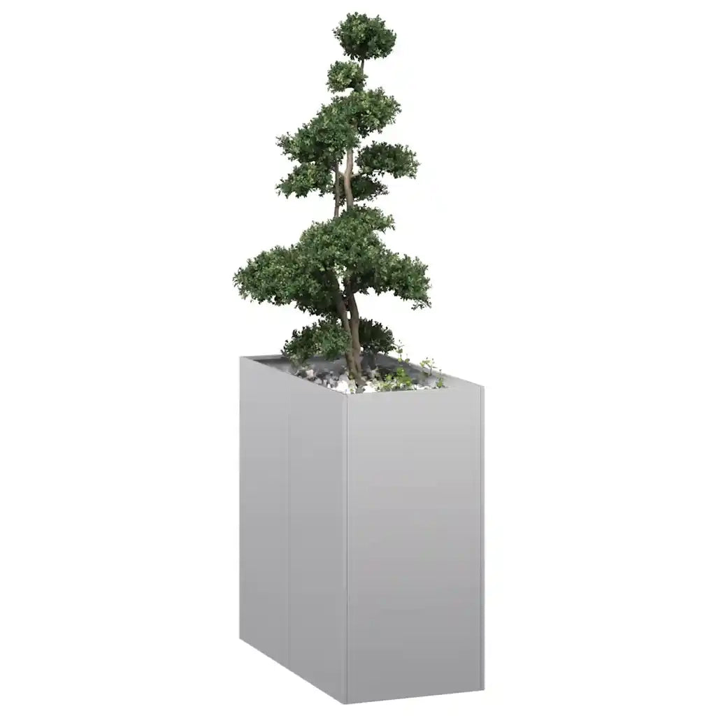 Fioriera | Cassetta per fiori | Vaso 40x80x80 cm in Acciaio Zincato