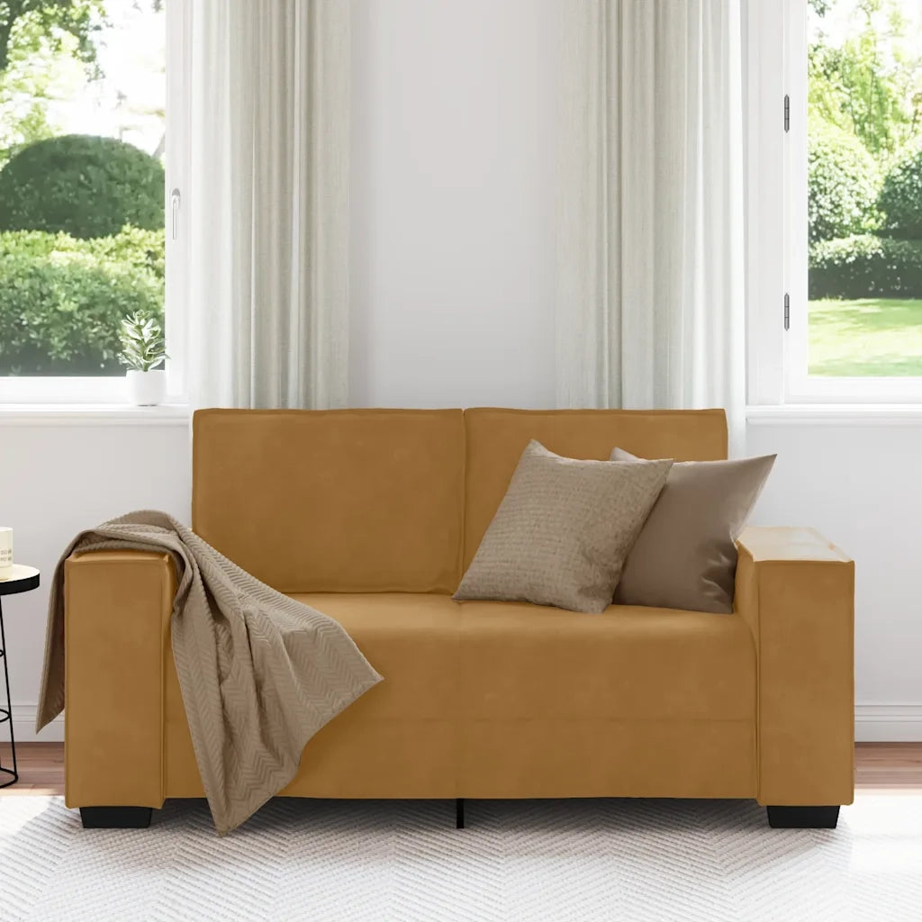Divano a 2 Posti-Sofa 2 Posti marrone 120 cm in Velluto 386846