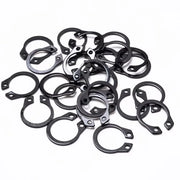 Circlip in Manganese Steel - Clip Ring - 6mm - 200 pezzi - Borchie per Applicazioni Meccaniche - Nero