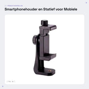 Supporto universale per smartphone - Stativo - Monopodo - Selfiestick - Design ergonomico - Sicuro e affidabile - Supporto per telefono cellulare