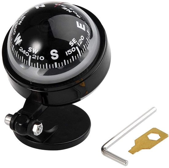Compasso Auto - Forma a Mezza Sfera - Strumento di Navigazione - Plastica - 7,5x6x6cm - Leggero 68g - Inevitabile per Outdoor - Compasso di Navigazione