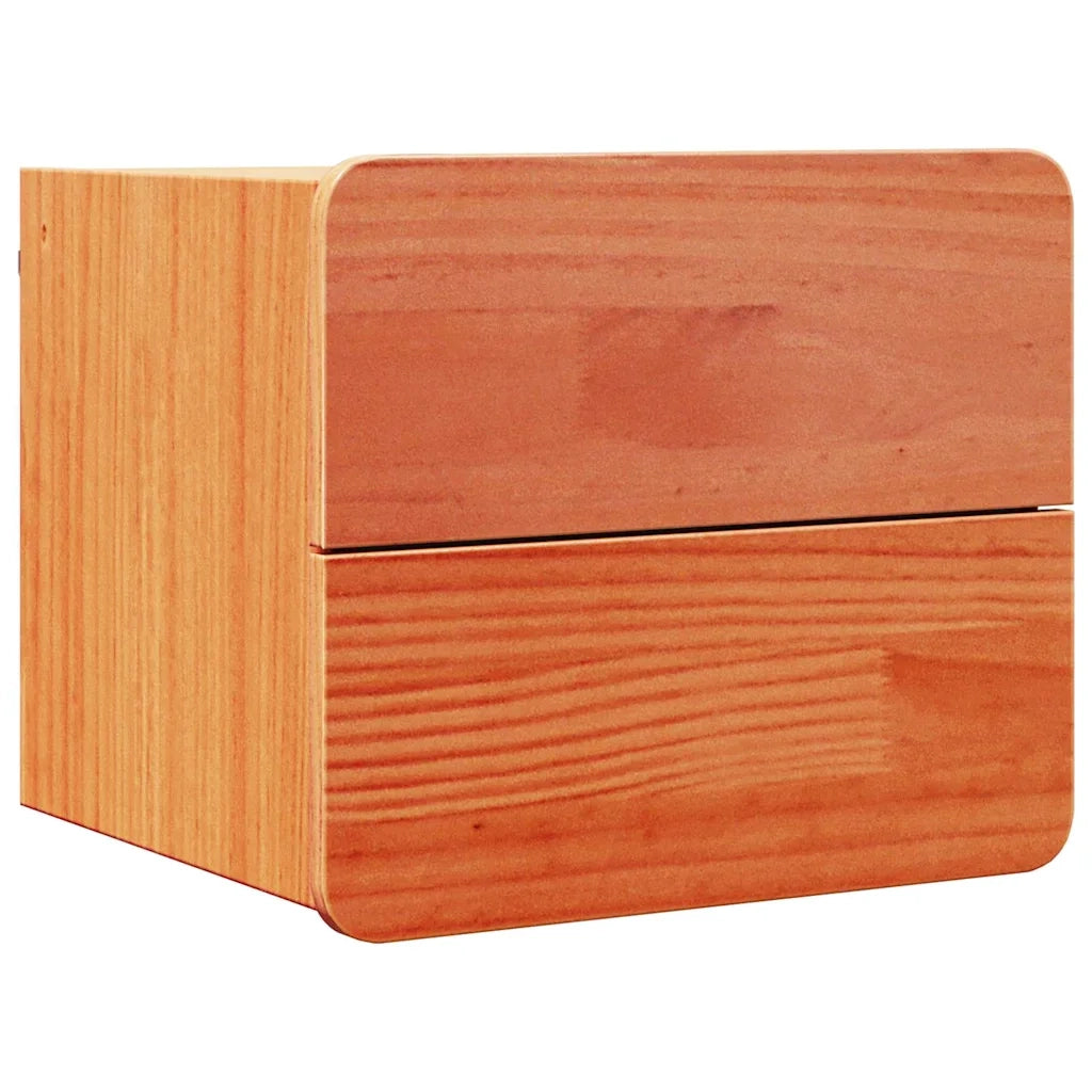 Comodino-Tavolino da notte Marrone cerato 39 x 34 x 33 cm Legno di pino massello