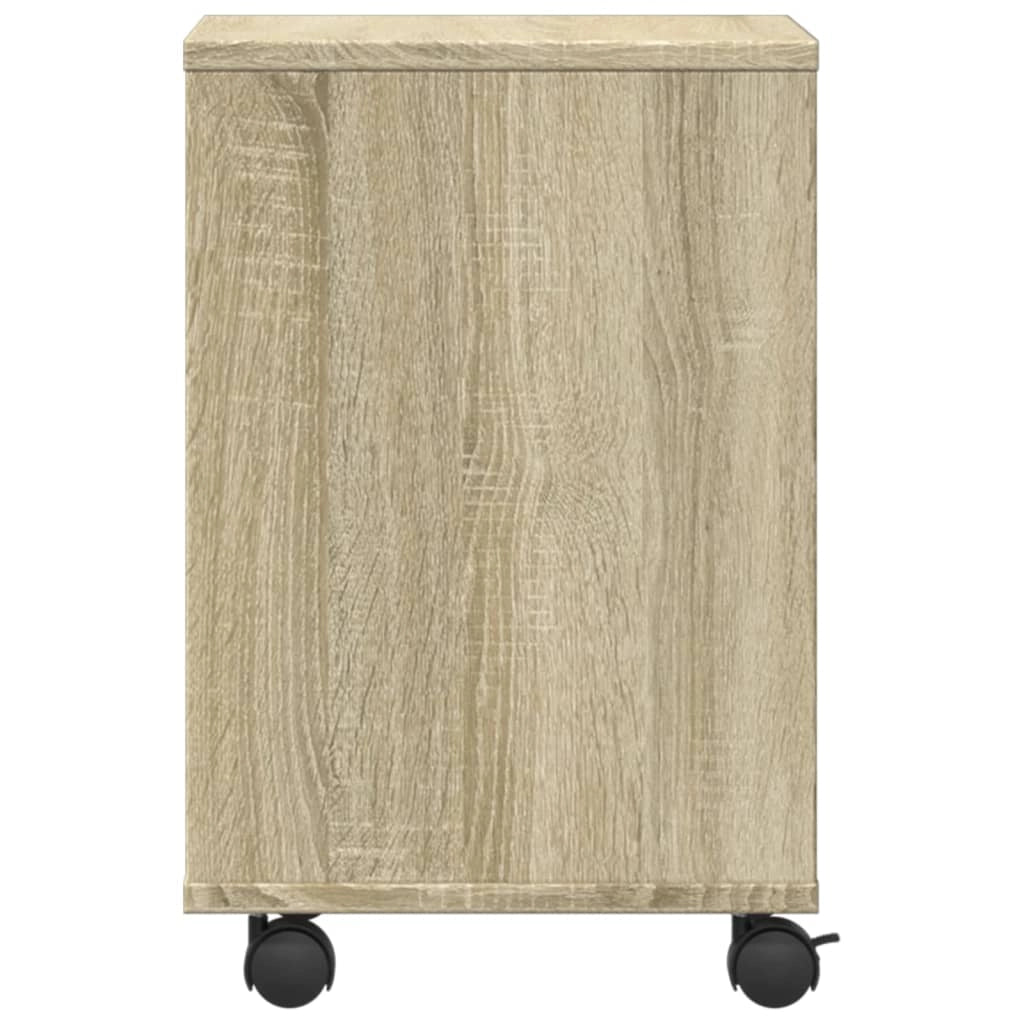 Supporto per stampante scrivania/mobile per ufficio con rotelle rovere Sonoma 41 x 32 x 48 cm marrone 02_0044768
