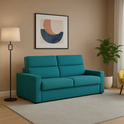 Vialfre, Divano Fisso 2 Posti Sfoderabile Made in Italy, 180x95x100h cm Azzurro