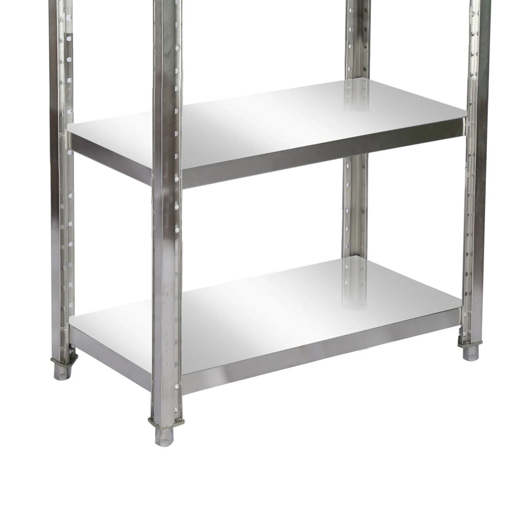 Ripiani in acciaio raffinato 4 superfici di appoggio mobile da cucina in acciaio inox 180 cm 16_0000506