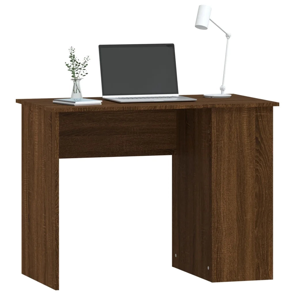 Scrivania | Tavolo da Ufficio Rovere Marrone 100x55x75 cm in Legno Multistrato