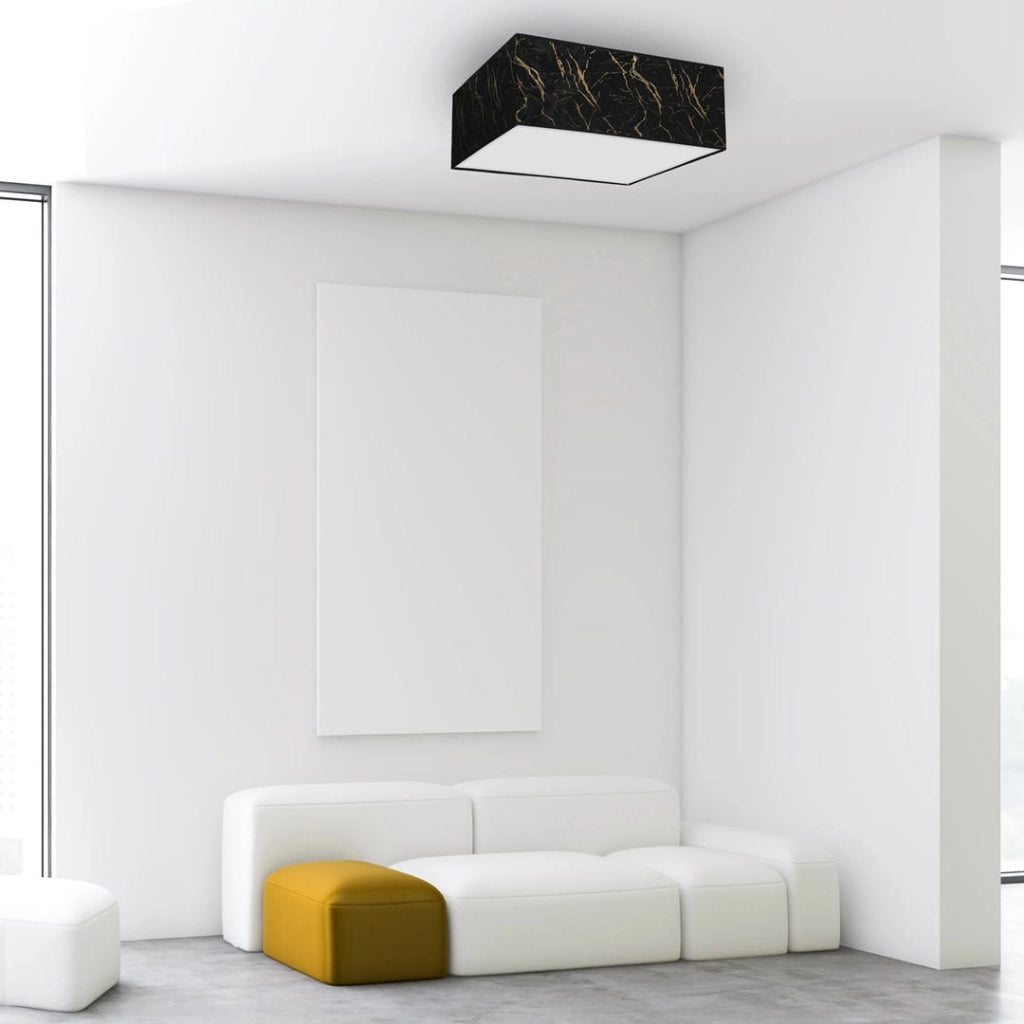 Plafoniera quadrata 50cm 3xE27 nera Milagro Senso MLP7293