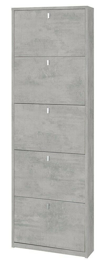 KIT SCARPIERA 5 ANTE A RIBALTA H190 L63 P18 Cm FINITURA CEMENTO SARMOG Sk555k