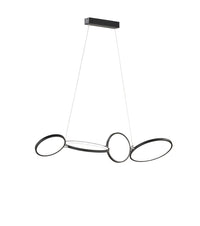 Lampada a Sospensione da Interno a LED in Metallo Nero Opaco