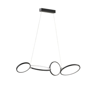 Lampada a Sospensione da Interno a LED in Metallo Nero Opaco