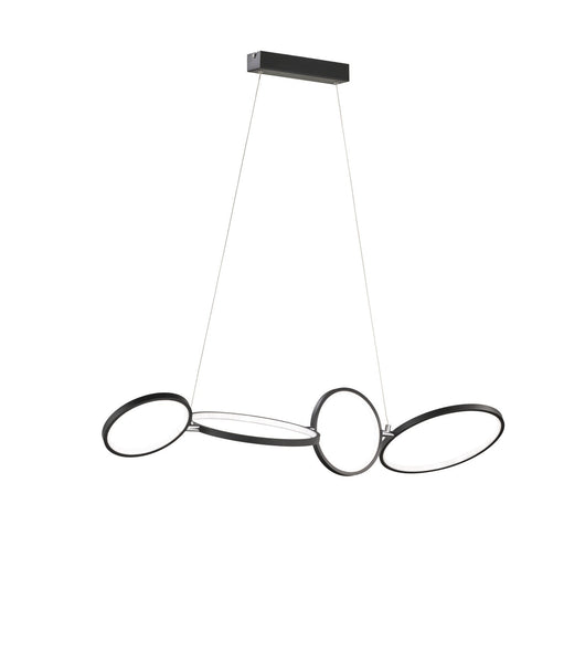 Lampada a Sospensione da Interno a LED in Metallo Nero Opaco