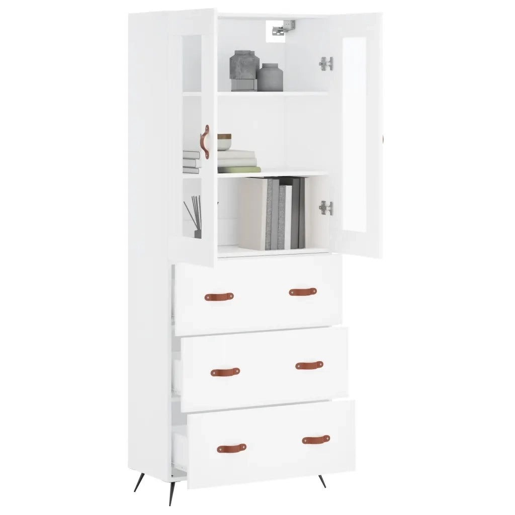 Credenza Bianca 69,5x34x180 cm in Legno Multistratocod mxl 101907