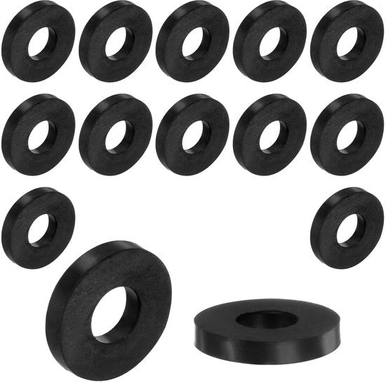Supporti di fissaggio 16 pezzi - Gomma - 30 mm diametro esterno - 12 mm diametro interno - 5 mm altezza - Pads anti vibrazioni - Isolatori di vibrazioni