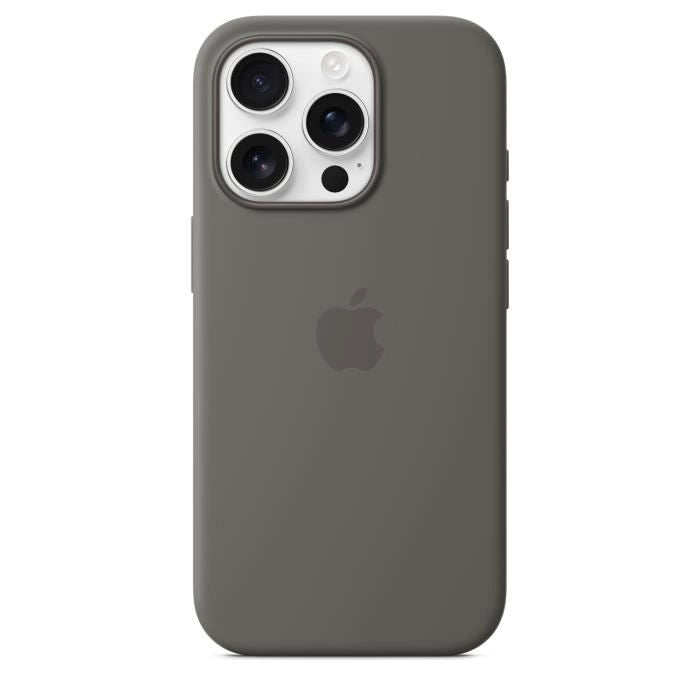 APPLE iPhone 16 Pro - Custodia in silicone con MagSafe - Grigio pietra