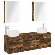 Set di mobili per il bagno 5 pcs Rovere Fumo 3407011