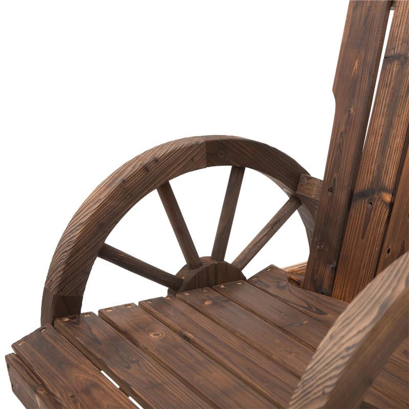 SEDIA A DONDOLO STILE RUSTICO ADIRONDACK IN LEGNO DI ABETE