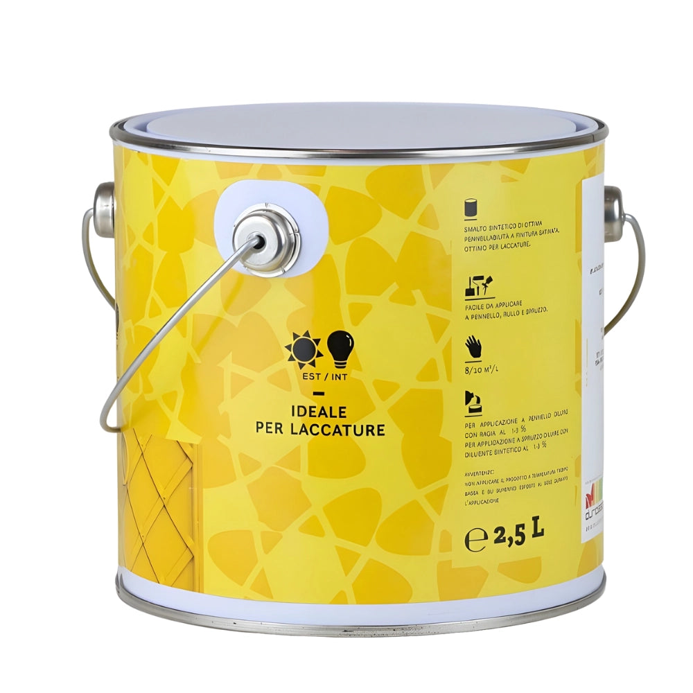 Durilux smalto sintetico satinato per legno e ferro *** formato 2.5 lt, colore- nero, confezione 1