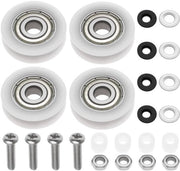 Vite per porta scorrevole - Set di sostituzione - Nylon duraturo - Bianco - Completo con viti e dadi - Adatto per porte di serra e docce