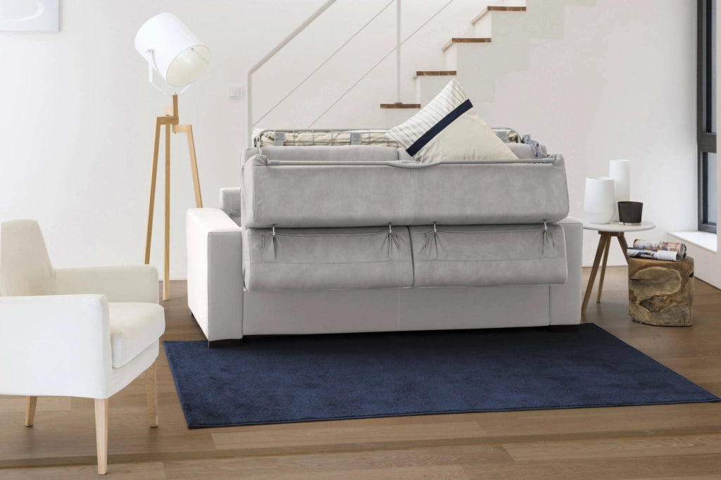 Alibella, Divano Letto con Penisola Sfoderabile Made in Italy, 260x95 cm Grigio
