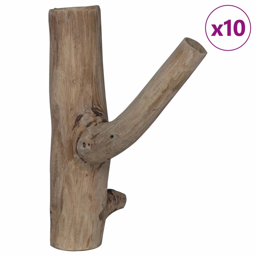 Gancio Marrone 4 x 4 x 14 cm Legno Recuperato Massello 42012377