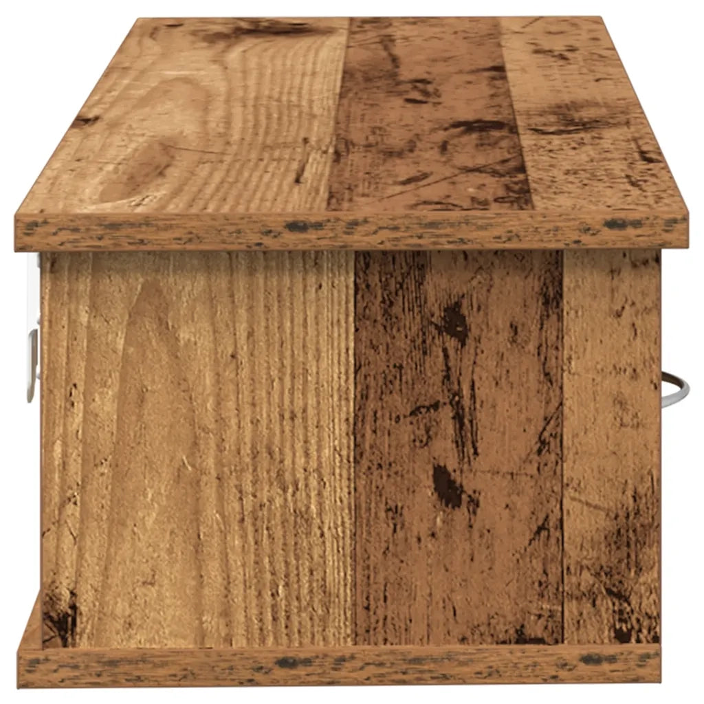 Mobile a Parete Legno Antico 88x26x18,5 cm in Truciolato 855860