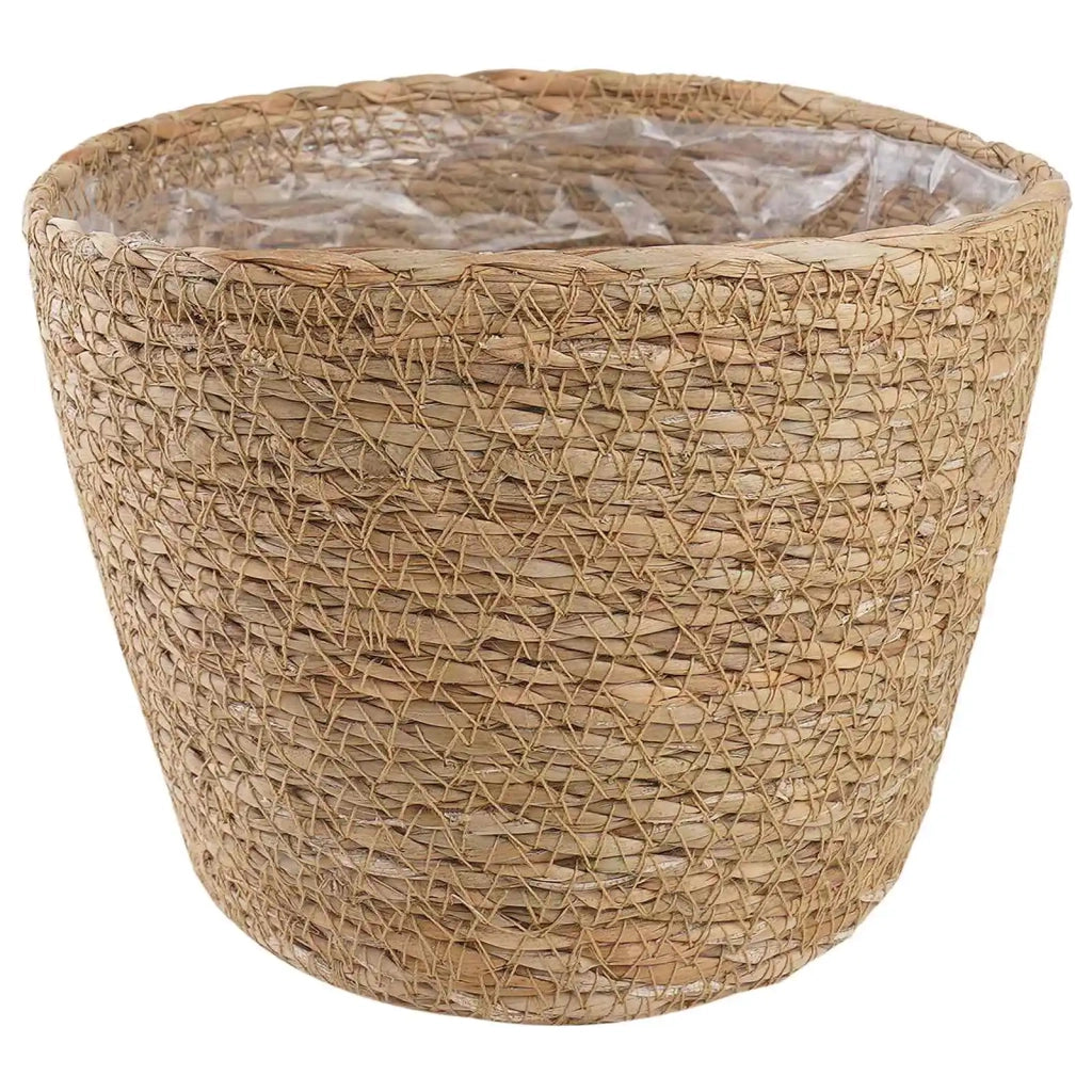Cesti per piante in erba marina 3 pcs Naturale Ø26 x 19 cm