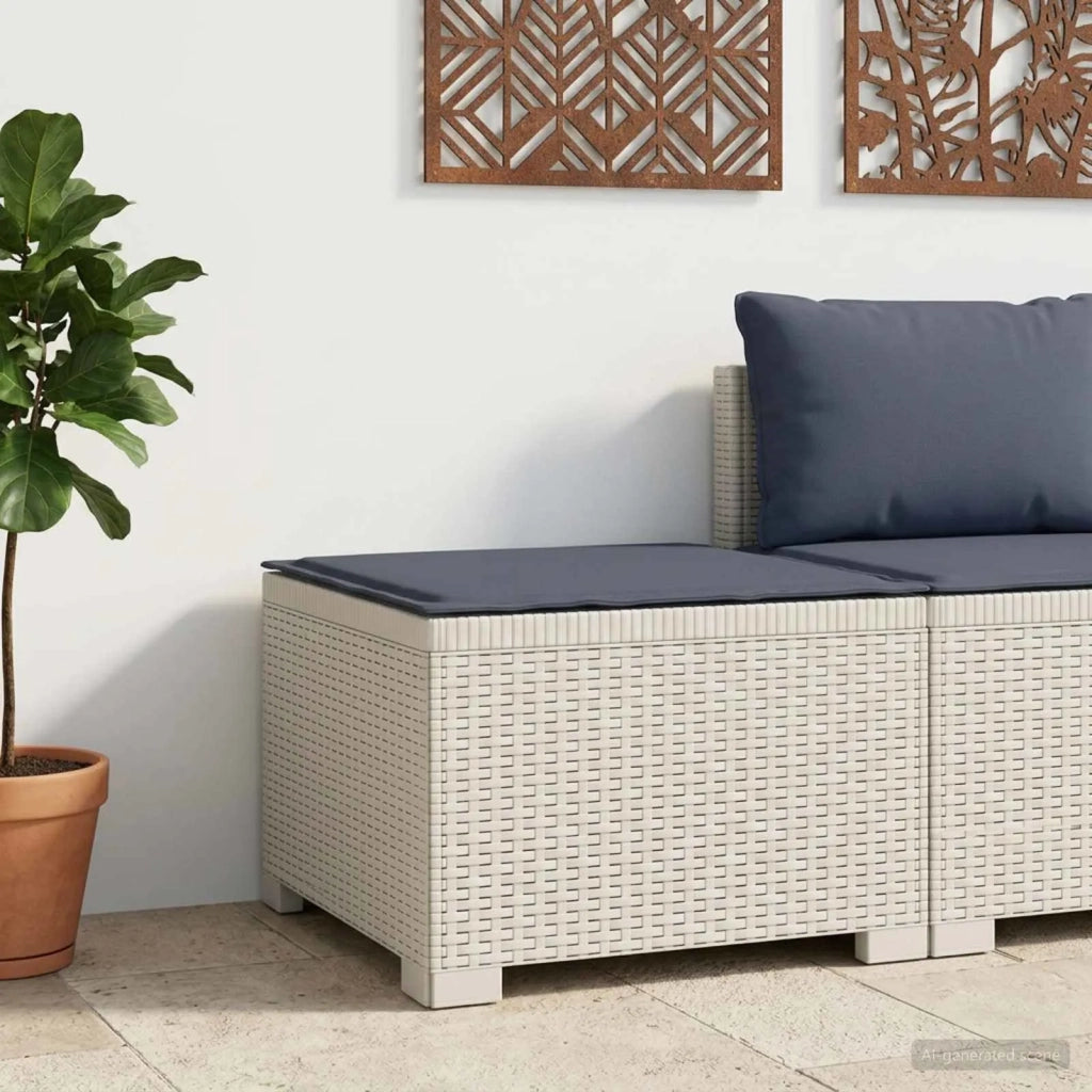Divano da Giardino a 1 Posto con Cuscino Aspetto Rattan PP 8011771