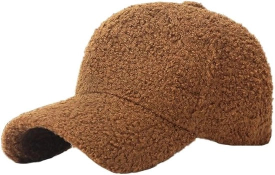 Cappello baseball in lana di lama, cappuccio a fiamma per inverno, teddy fleece hiphop, adatto per uomini e donne che viaggiano all'aperto