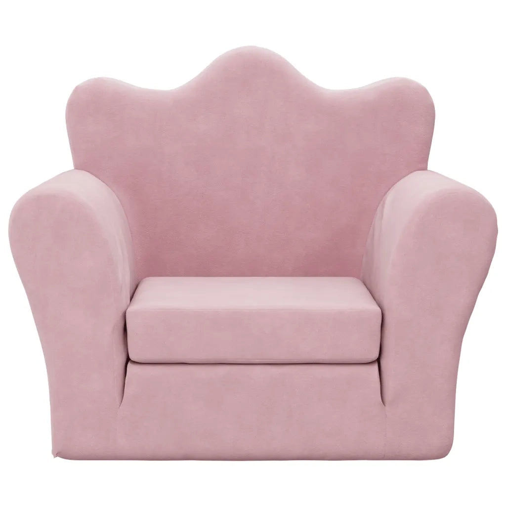 Divano Letto per Bambini-Sofa Letto-Daybed-Divanetto Rosa in Morbido Peluche 438327