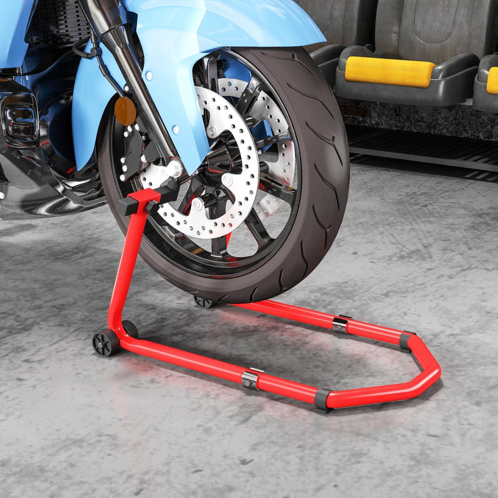 Supporto Ruota Moto Anteriore e Posteriore ¨C zephmum ¨C Convertibile, Carico 390 kg con Adattatori a U e L