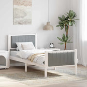 Struttura del Letto Bianco e grigio chiaro 80 x 200 cm 878503