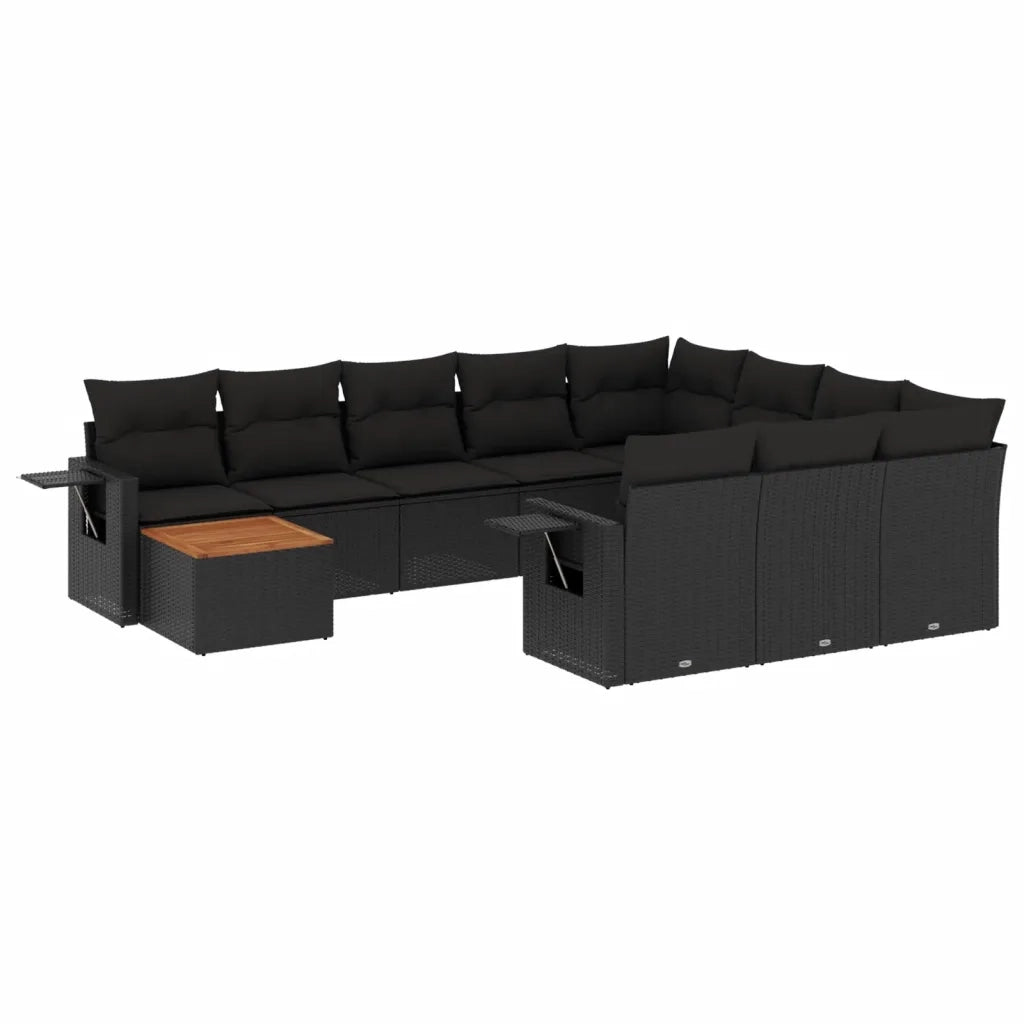 Set Divani da Giardino 11 pz con Cuscini in Polyrattan Nerocod mxl 113175