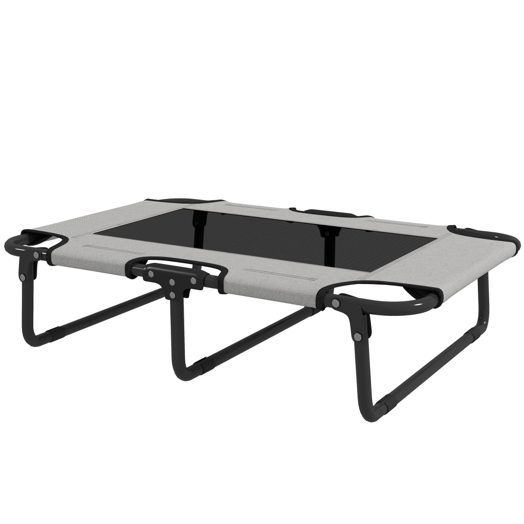 Letto per cani rialzato pieghevole ¨C zephmum ¨C grigio chiaro 75x51x18 cm