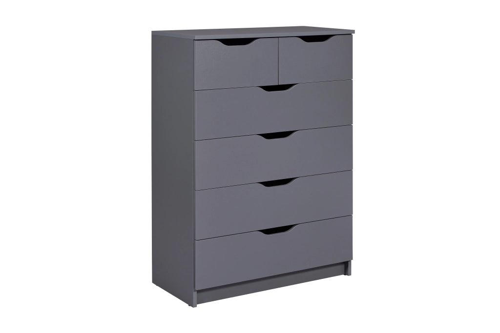 CASSETTIERA COMO' SILENZIA 5 CASSETTI 81,5x40x112,5 CM LAMINATO GRIGIO TITANIO