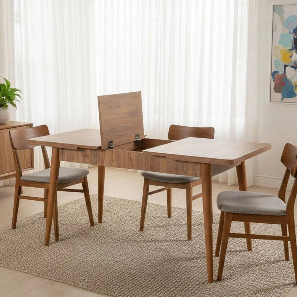 Dschubba, Tavolo Allungabile Allungabile, 80x165x75h cm Marrone Quercia