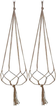 Set di vasi macramé da appendere - Vasi da giardino da appendere - Set di vasi da giardino - Macramé - 90 cm x 2