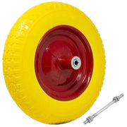 Ruota carriola da 110 / 170mm antiforo asse corto con cuscinetto a sfera