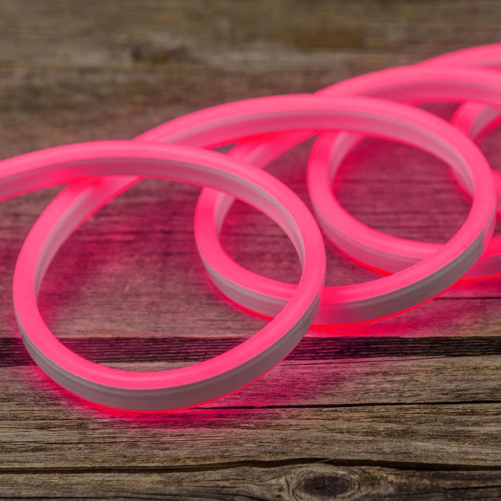 Striscia Led con Effetto Neon IP65 Esterno 12V Flessibile Tagliabile Luce Rossa