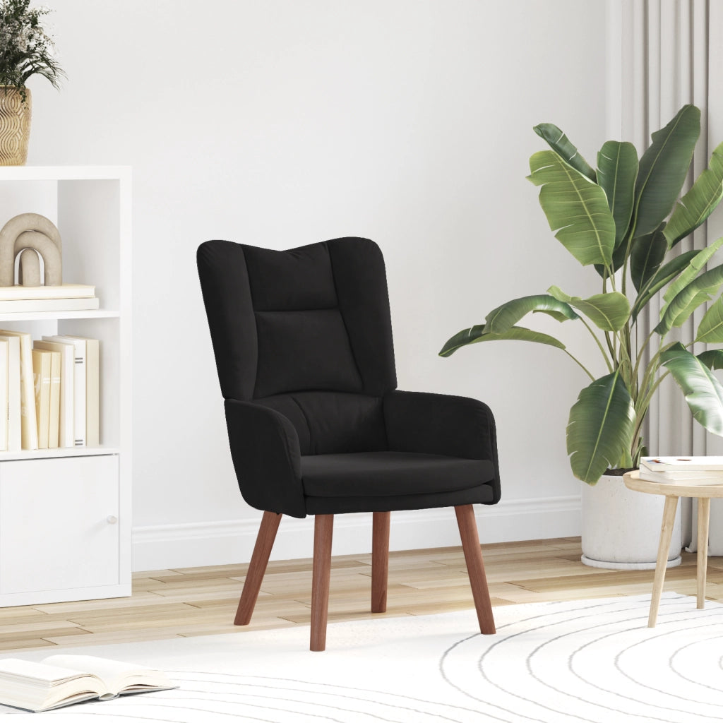 Sedia Rilassante  in Velluto Nero