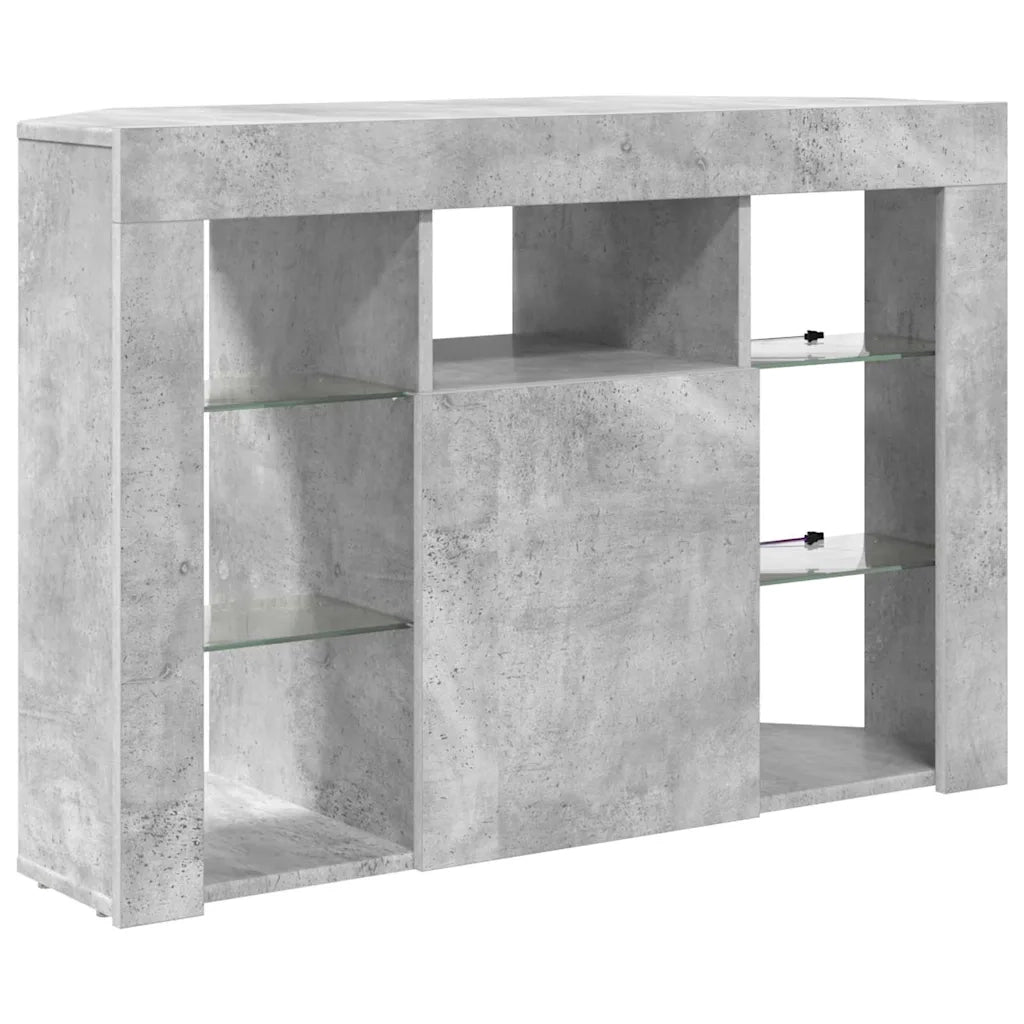 Mobile TV LED Angolare Grigio cemento 100x40x68cm 889788