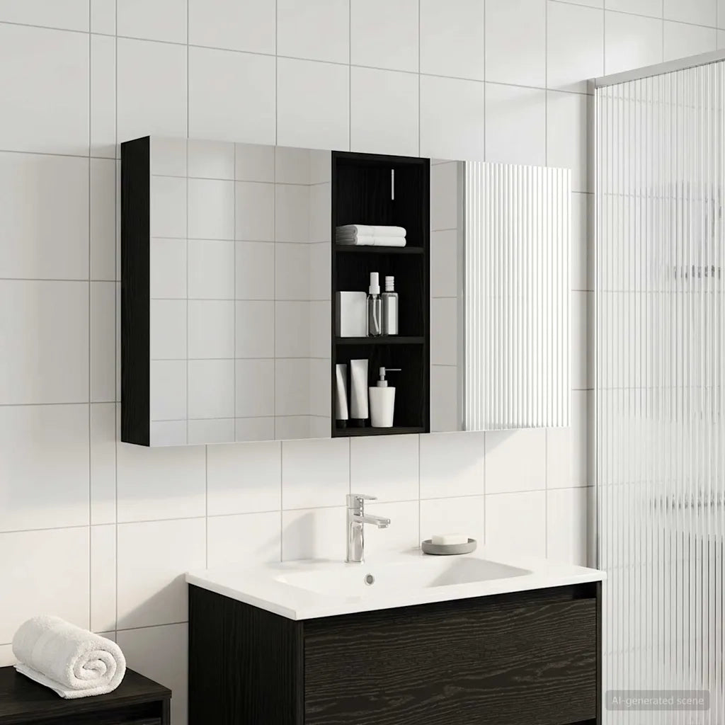 Set di Armadi da Bagno con lo scaffale 3 pcs 130 x 14,5 x 70 cm