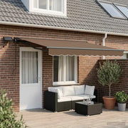 Cornice per Tenda Manuale con LED Tortora 4 x 2 m 3425801