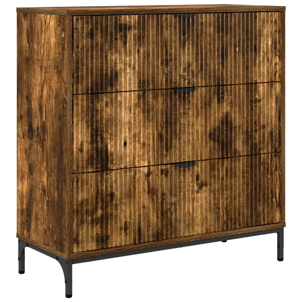 Credenza Rovere fumé 79,5 x 33 x 82 cm Legno multistrato 883439