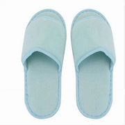 Trade Shop - Coppia Pantofole Ciabatte Bagno Tessuto Azzurro Taglia 39-45 Stanza Hotel 79682 -