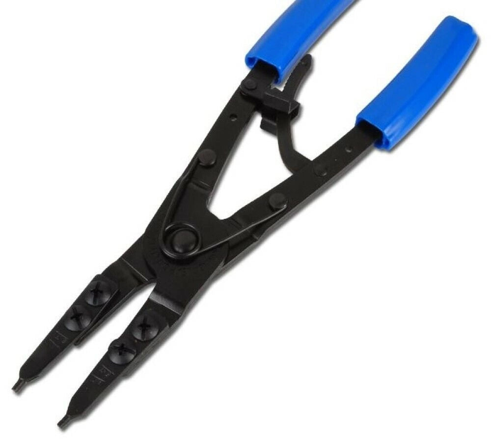 Set 2 pinze con punte intercambiabili per anelli seeger interni esterni A.07210