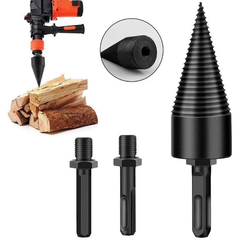 Vite conica spaccalegna 50mm fresa legno punta per trapano con 2 attacchi