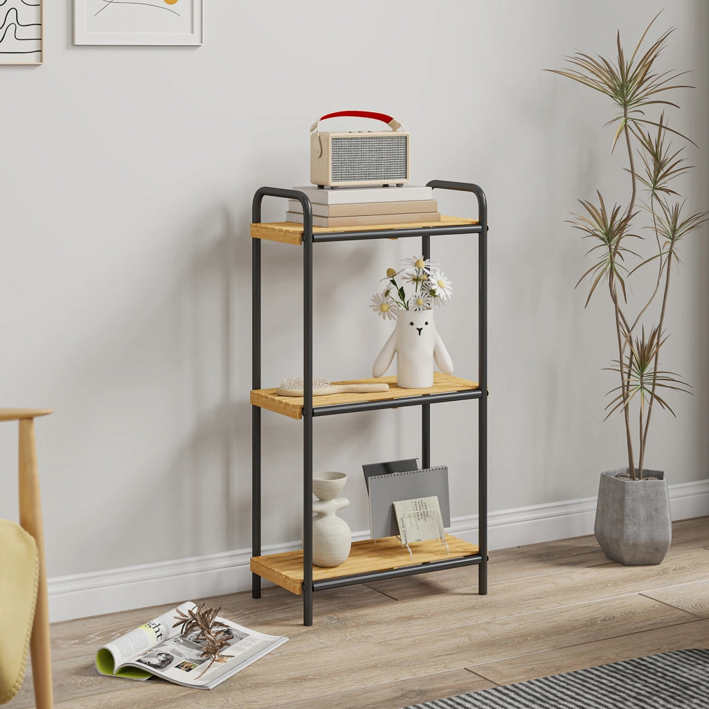 Ripiano Bagno Bamb¨´ 3 Ripiani Aperto ¨C zephmum ¨C 41.5x21.5x77.5 cm