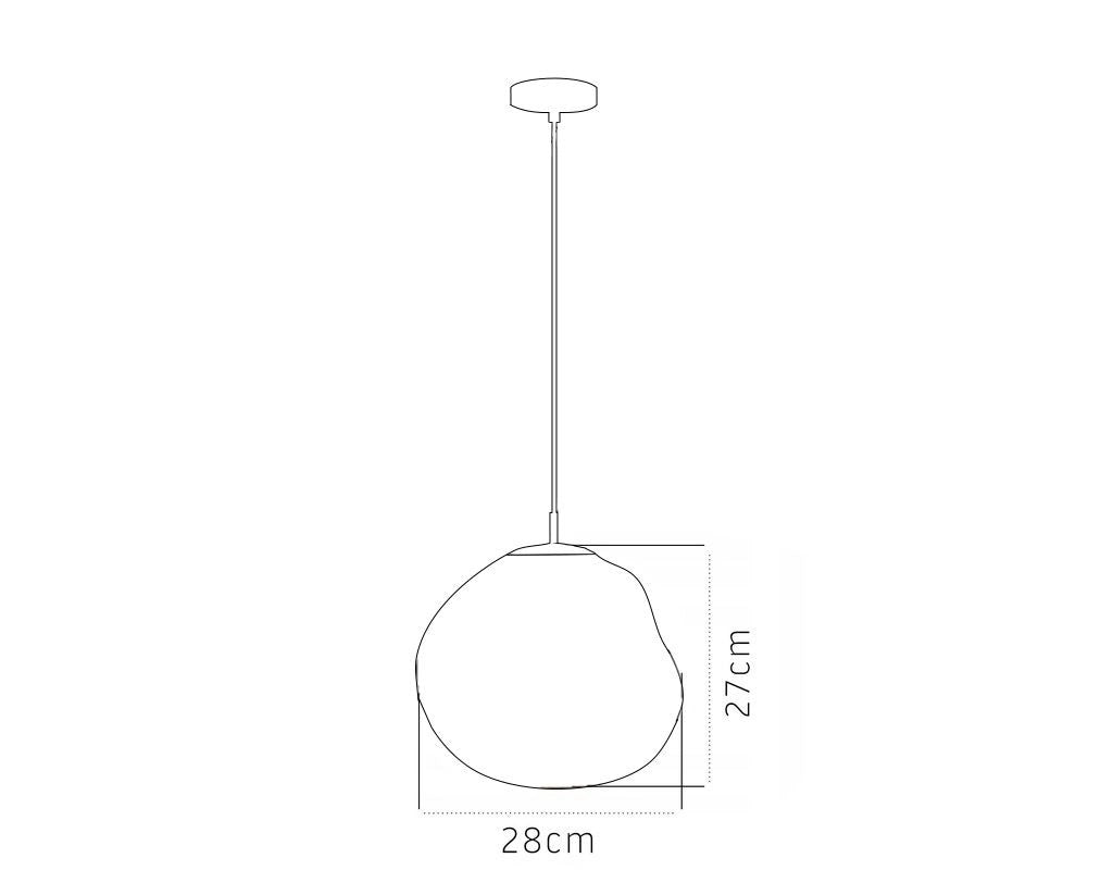 Lampada Da Soffitto Pensile Di Vetro Gold APP331-1CP
