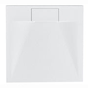 Piatto doccia con scarico bianco SMC 90 x 90 x 3 cm effetto pietra naturale minimalista