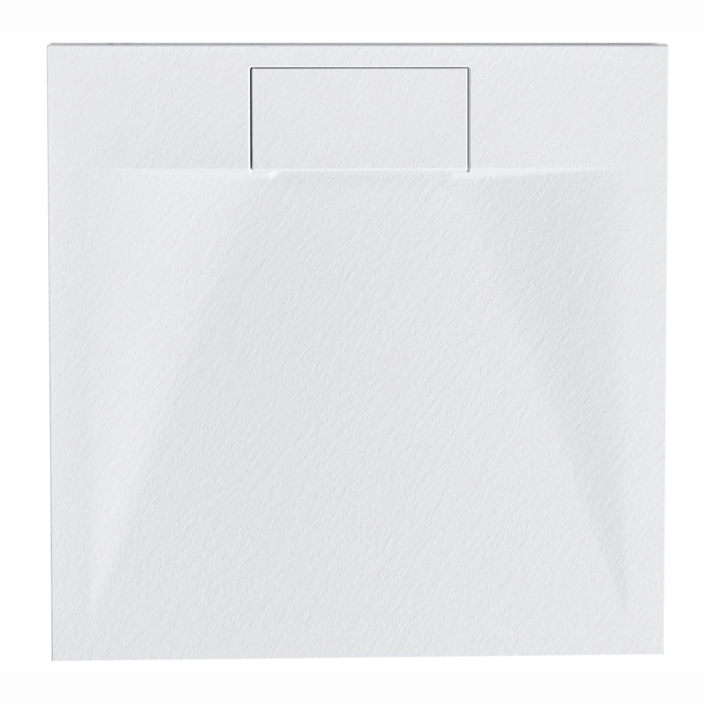Piatto doccia con scarico bianco SMC 90 x 90 x 3 cm effetto pietra naturale minimalista